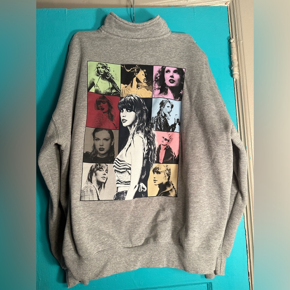 Taylor Swift Eras Tour Grey Quarter Zip